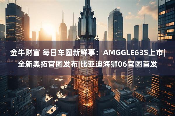 金牛财富 每日车圈新鲜事：AMGGLE63S上市|全新奥拓官图发布|比亚迪海狮06官图首发